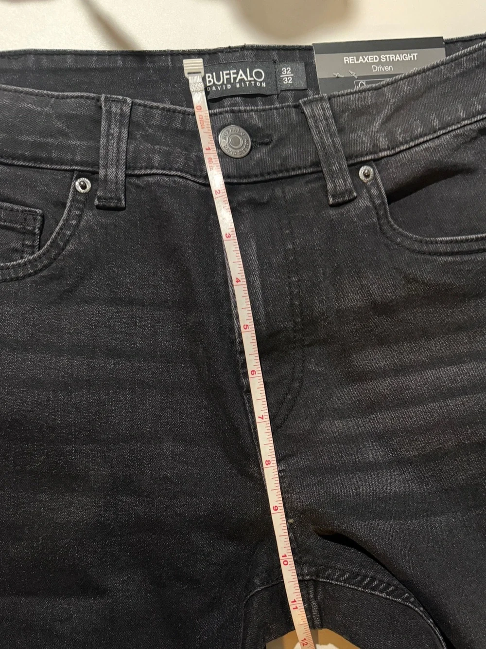 Buffalo David Bitton Men's Slim Straight Jeans in Black Sanded - Size 32X32